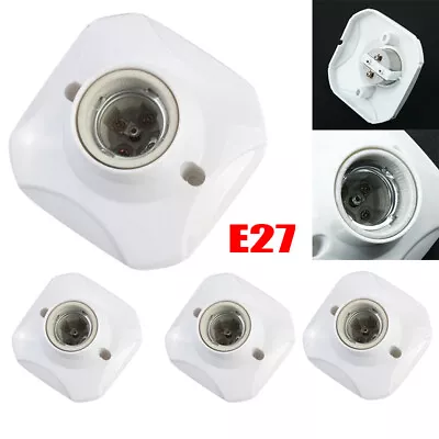 1/4X E27 Light Bulb Screw Lamp Surface Fixing Base Holder Edison Screw Socket UK • £4.36