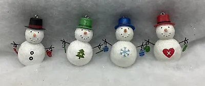 Set Of 4 Mini Snowman Christmas Ornaments Pre-owned. • $14.99