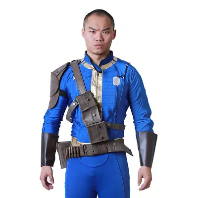 Unisex Sole Survivor Vault Suit Cosplay Shoulder Pad Buckle Belts Set PU Strap • $54.99