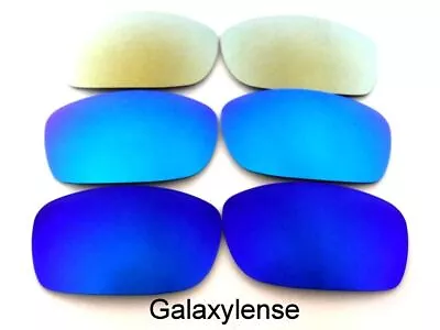 Galaxy Replacement Lenses For Oakley Fives Squared Blue&Ice Blue&Gold 3 Pairs • $14.38