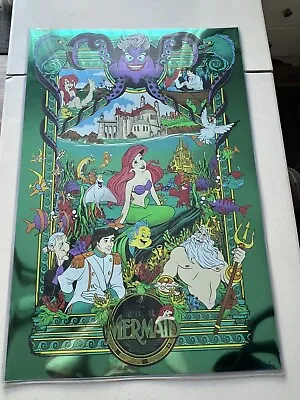 Mondo Germain Mainger Disney THE LITTLE MERMAID Art Print Poster X/50  FOIL VER • $85