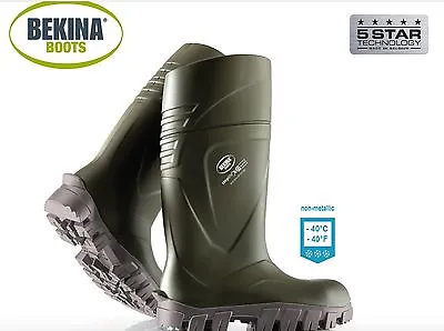 NEW Bekina Steplite®XCi S5 Safety (-40°C/F)THERMO Wellies Welly Wellington Boots • £64.99