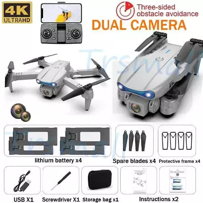 Drones Quadcopter 5G 4K GPS Drone X Pro With HD Dual Camera WiFi FPV Foldable RC • $29.92