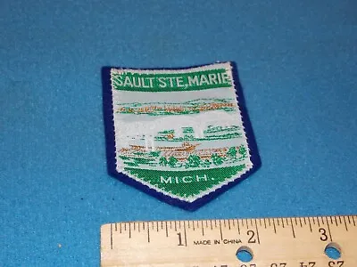 Vintage - Souvenir Patch Emblem - Sault Ste MarieMICH - SILK & FELT - MINT • $6.95