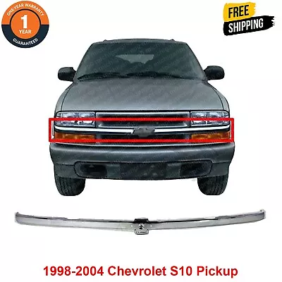 New Front Lower Grille Trim Chrome Chevy For 1998-2004 Chevrolet S10 Pickup • $55.96