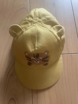 Kids Baby Toddler Baseball Cap Yellow Tiger Ears Age 12-24 Months Summer Hat • £6