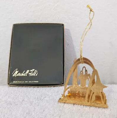 Marshall Fields 24 Kt Gold Finish Chicago Skyline Christmas Ornament • $19.99