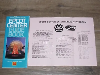 Rare Disney World Jan 1986 EPCOT Guide Map & Entertainment; Living Seas; EX COND • $14.99