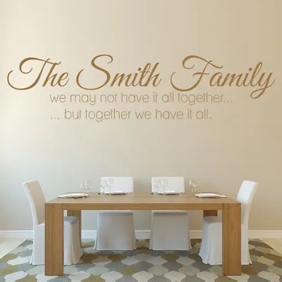 £10.98 • Buy Personalised Name Family Quote Wall Sticker WS-32440