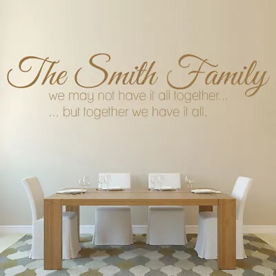 Personalised Name Family Quote Wall Sticker WS-32440 • £12.98