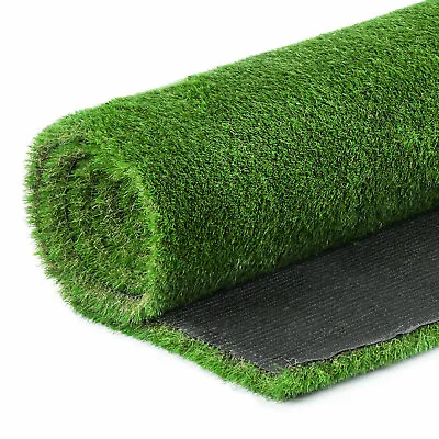 £0.99 • Buy 40mm Deluxe Artificial Grass, Cheap High Quality Astro Lawn Fake Green Turf Roll