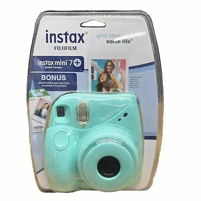 Fujifilm Instax Mini 7+ Instant Camera - Seafoam Green With Bonus Film Brand New • $47.99