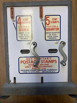 Vintage Postage 10 Cent 25 Cent Counter Top Stamp Dispenser Machine With Key • $189.99