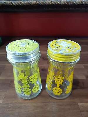 Vintage Glass Salt And Pepper Shakers • $7.99