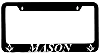 Mason W/LOGOS Black METAL License Plate Frame • $13.99