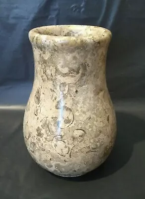 Himalayan Fossilstone Hand Carved Marble Vase | Home Décor (1) • £35