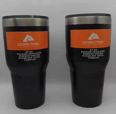 2 Ozark 30 Oz Vaccum Insulated Powder Coated Stainless Steel Tumbler Black • $20