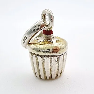 Links Of London Sterling Silver Cupcake Enamel Charm • £25