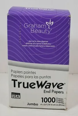 $6 • Buy Graham Beauty Salon Truewave Jumbo End Paper 1000 Pack - HC-26067