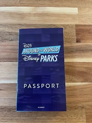 NEW Disney D23 2022 Gold Member Parks Around The World Passport Luggage Tag • £19