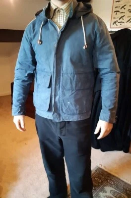 £40 • Buy Norse Projects Waxed Jacket Coat Oilskin Padded Winter Grey Small 36-38