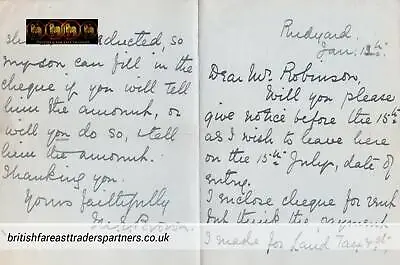 £7.99 • Buy ANTIQUE 1910  Mr. BROWN To W. ROBINSON  Re Notice & Cheques Handwritten LETTER