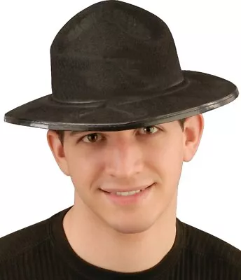 Black Mountie Hat Mounted Police Fancy Dress Halloween Adult Costume Accessory • $11.57