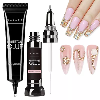 Nail Rhinestone Glue Set Gel Nail Glue For Rhinestones For 3D Design Super Stro • $10.09