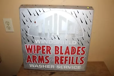 Vintage 1950's Trico Wiper Blades Arm Refills Gas Station 20  Metal Sign • $135