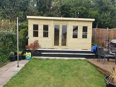12x8 SUMMER HOUSE GARDEN ROOM HEAVY DUTY TANALISED GARDEN OFFICE STORAGE SHED . • £1840