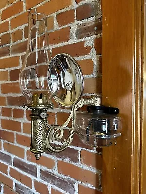 Rare 1870's Miller Syphon Swig Bracket Wall Hanging Kerosene Oil Lamp #2 Burner • $420