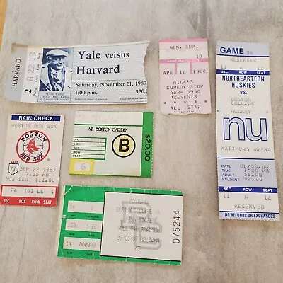 Boston Vtg Ticket Stub Collection Red Sox Bruins Boston College Yale Vs Harvard  • $18