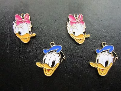 Donald Duck Daisy Duck Charms Pendants Enamel Metal • £3.99