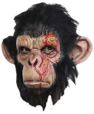 Infected Chimp Latex Mask Monkey Sick Cut Halloween Ghoulish • $56.99