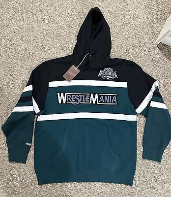 WrestleMania 40 Mitchell & Ness Pullover Hoodie Pick Your Size! • $179.99