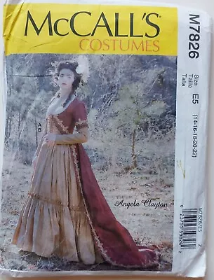 McCall's M7826 Marie Antoinette Costume Pattern 18th Century Dress Size 14-22 • £20