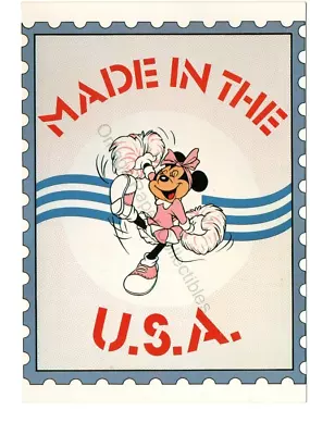 Minnie Mouse Made In The USA Unposted Chrome Postcard CONT • £3.85