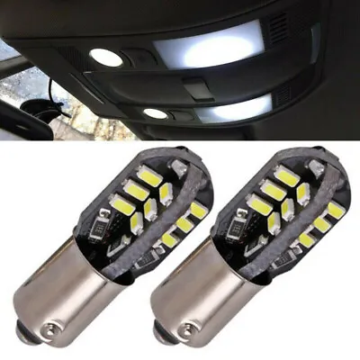 2X BA9S 233 T4W 24 SMD Canbus Car LED License Plate Lights Interior Lamp Bulb • $3.95