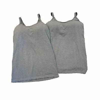 Auden Maternity Gray Nursing Tank Top Camisole Lot Bundle - Size XL • $14.99