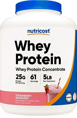 Nutricost Whey Protein Concentrate (Strawberry Milkshake) 5LBS • $61.98