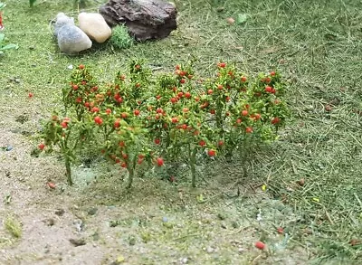 MP SCENERY 16 Tomato Trees N Gauge Railroad Layout Farm Layout Handmade Plants  • $7.90