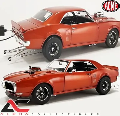 $134.99 • Buy Acme A1805217 1:18 1968 Pontiac Firebird (drag Outlaws) Orange Metallic