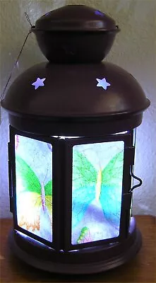 Rotera IKEA Hanging Purple Lantern With Cutout Stars 8.25  Butterflies • $4.99