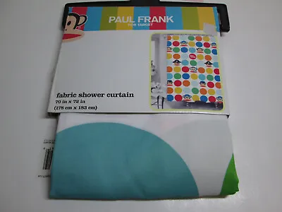 New  Paul Frank Fabric Shower Curtain 70 X72   Monkey And Multi Color Dots New • $24.98