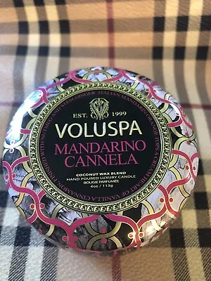 Voluspa Mandarino Cannela Tin Candle - 4 OZ - Small - NEW! • $29.95