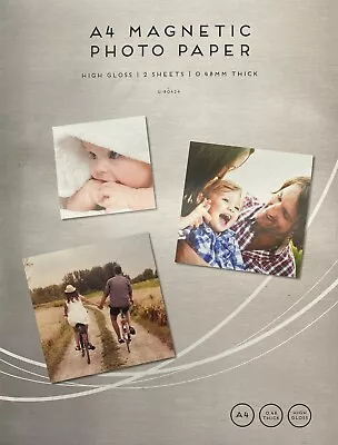 £4.99 • Buy A4 Magnetic Inkjet Printing Photo Paper High Gloss Fridge Magnet Printable