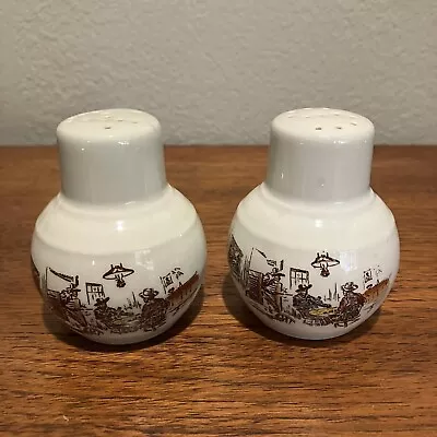 Vintage Vernon Kilns Frontier Days Winchester 73 ~ Set Of Salt & Pepper Shakers • $40