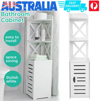 Bathroom Storage Cabinet Laundry Toilet Cupboard  Shelf Half Corner Rack Tool • $49.99