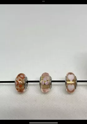 Genuine Pandora Charms Glass Murano X3 Moment !USED! • £1.20