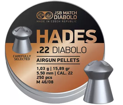 JSB Hades .22 / 5.5mm Diabolo Hollow Point Air Pellets • £21.99